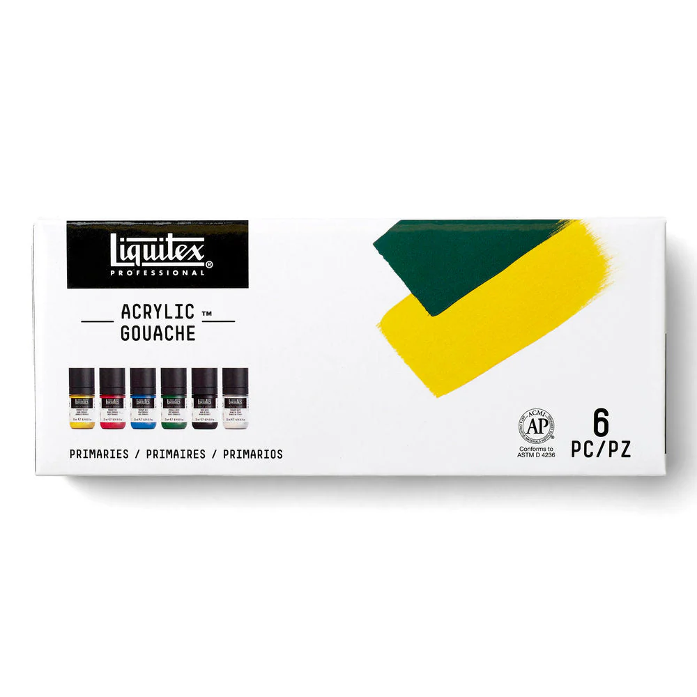 Acrylic Gouache Set - 6x22ml - Primaries - Image 4