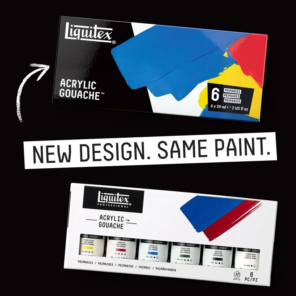 Acrylic Gouache Set - 6x59ml - Primaries - Image 4