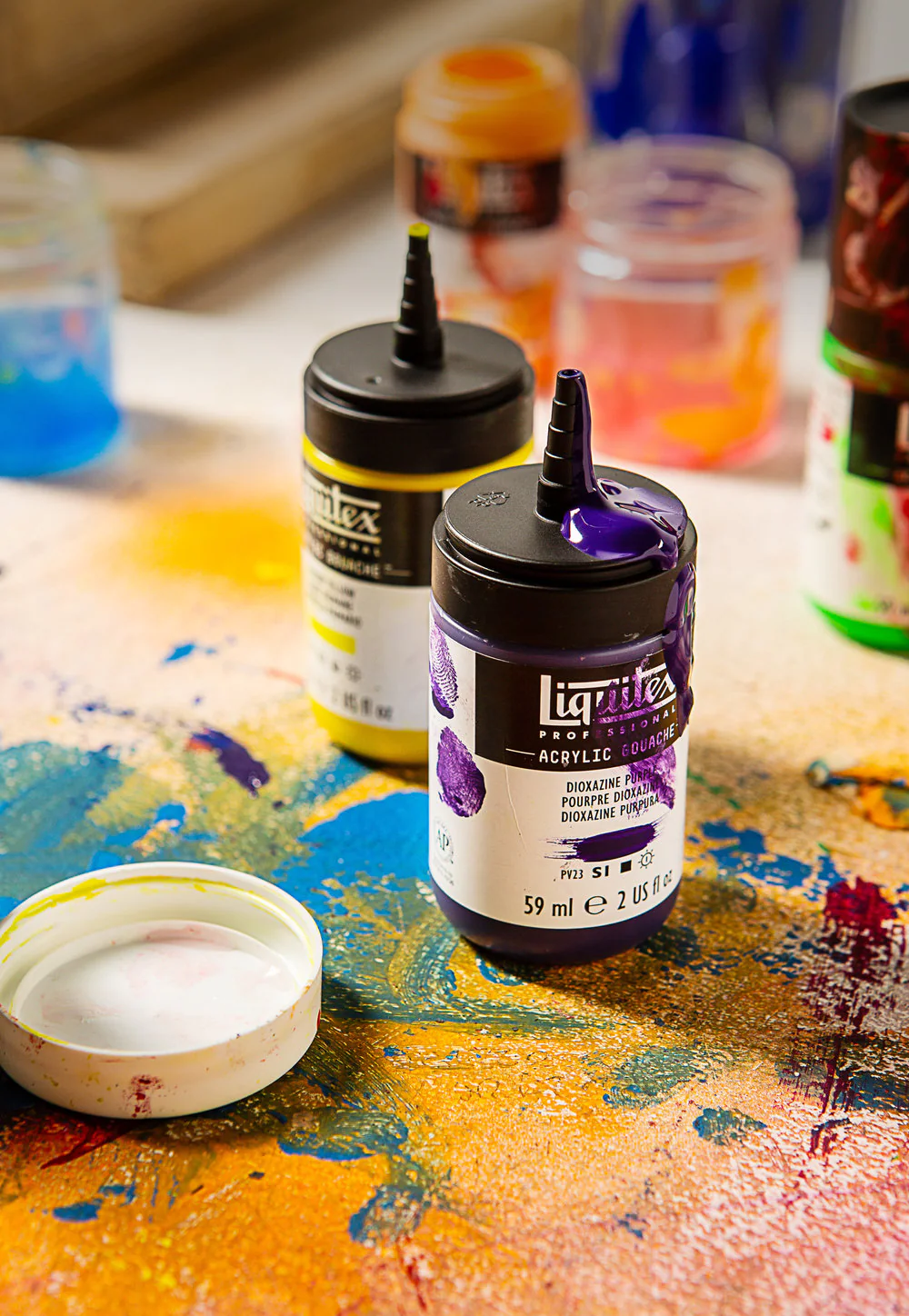 Acrylic Gouache Set - 6x59ml - Primaries - Image 6