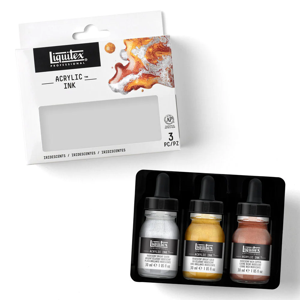 Acrylic Ink Set - 3x30ml - Iridescents - Image 5