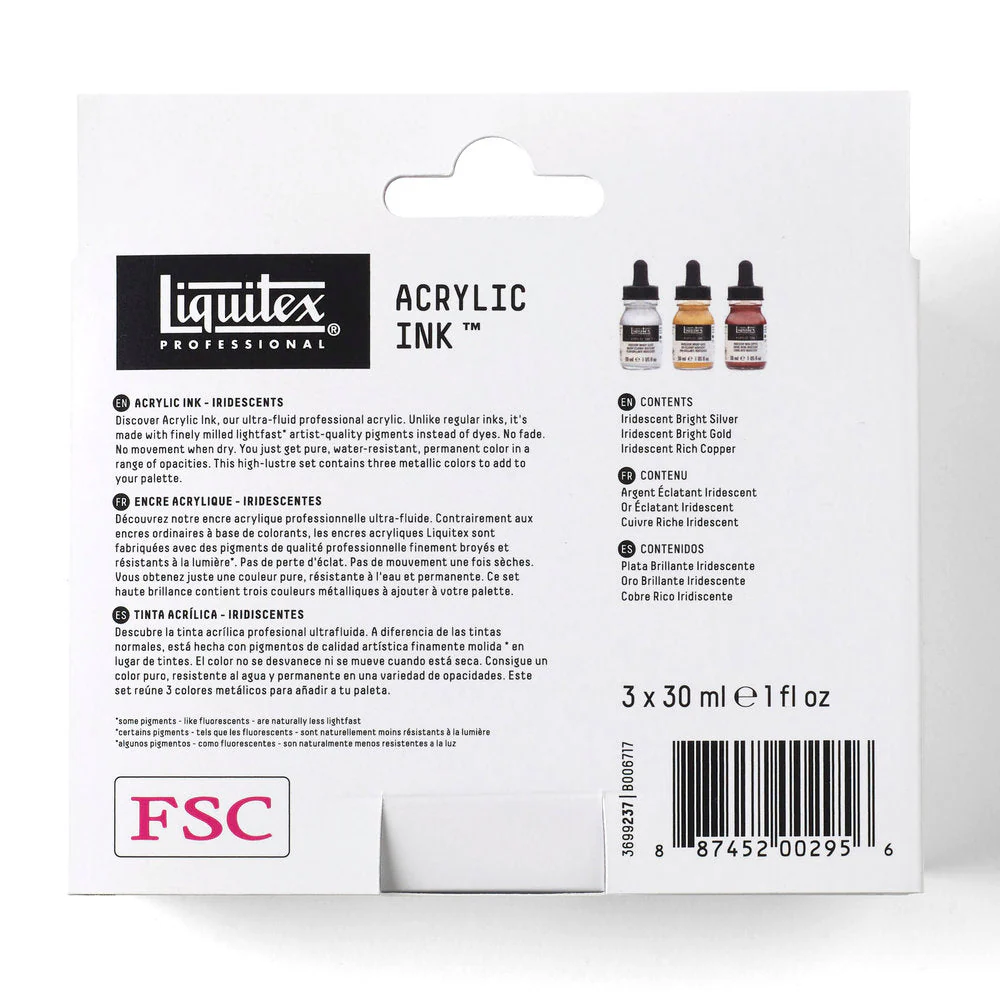 Acrylic Ink Set - 3x30ml - Iridescents - Image 6