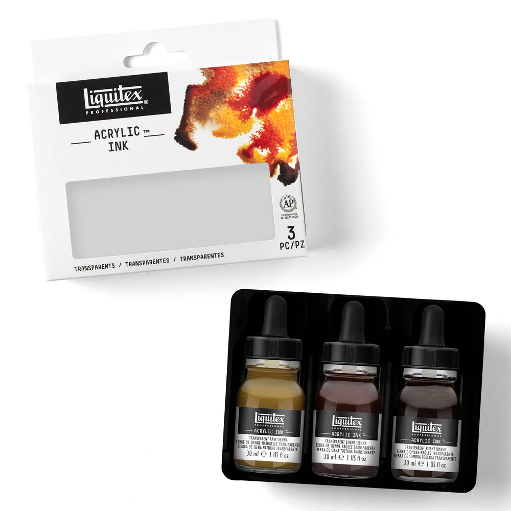 Acrylic Ink Set - 3x30ml - Transparents - Image 5