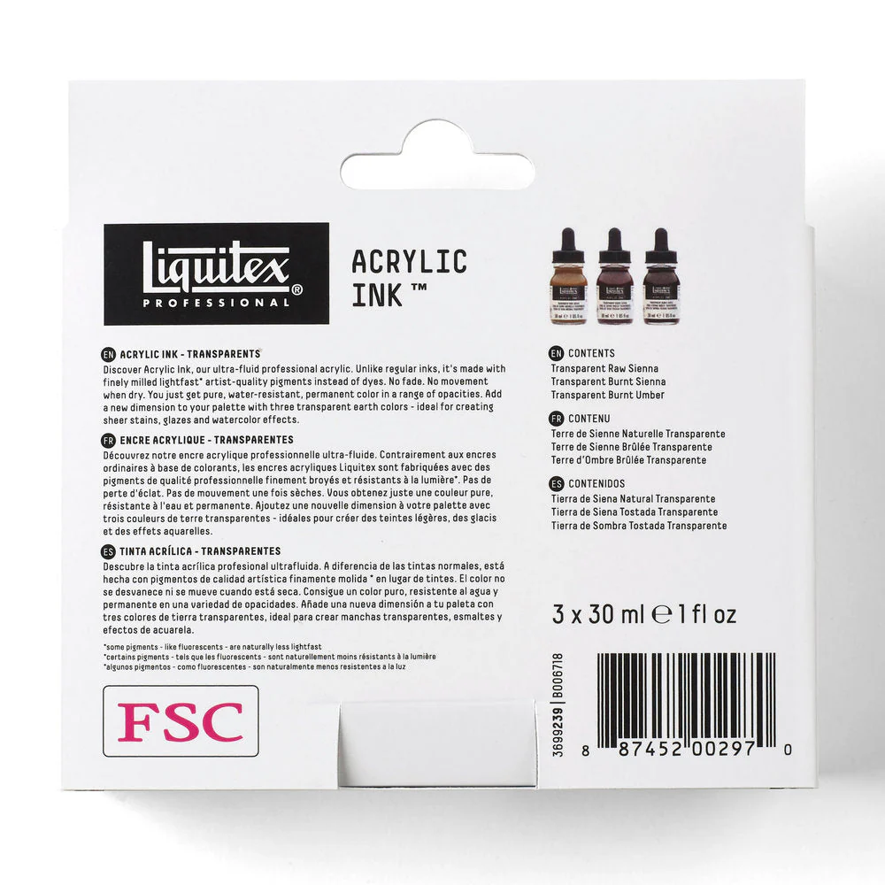 Acrylic Ink Set - 3x30ml - Transparents - Image 6