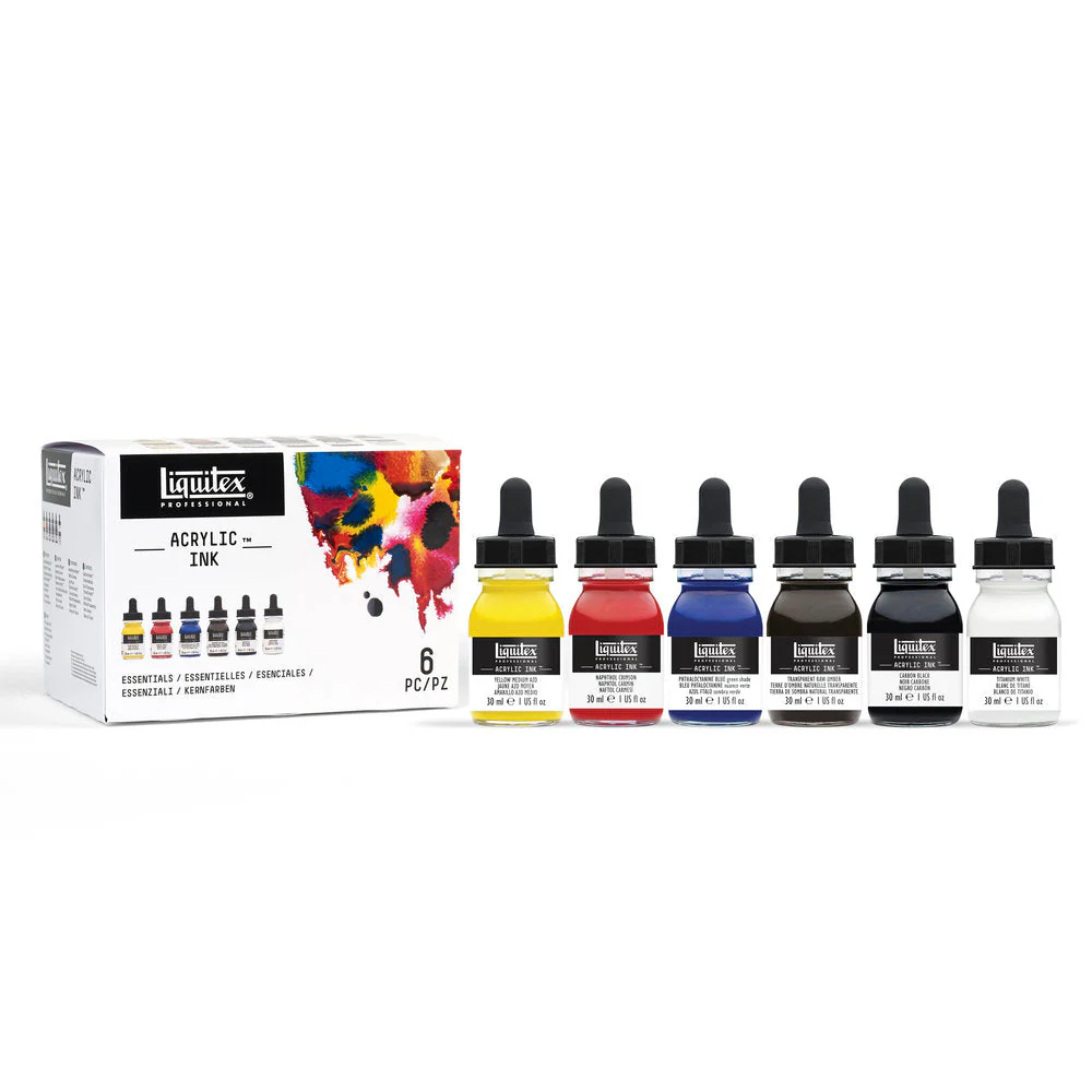Acrylic Ink Set - 6x30ml - Essentials - Image 4