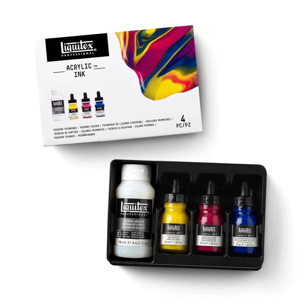 Acrylic Ink Set - Pouring Technique - Primary Colors - Image 5