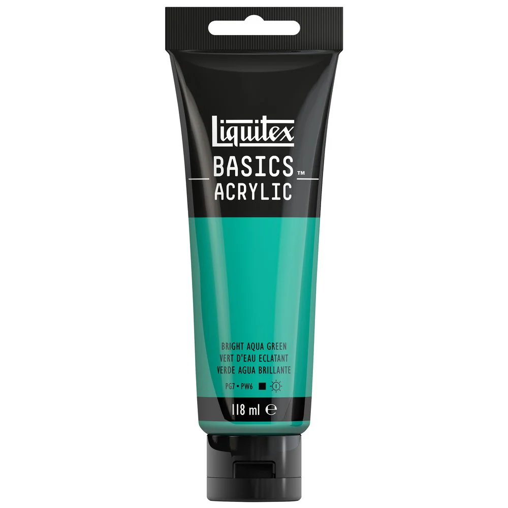 Basics Acrylic Color - Bright Aqua Green - Image 3