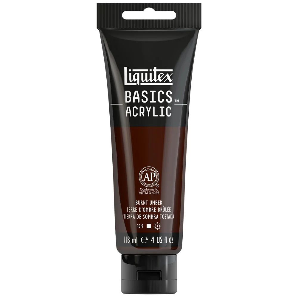 Basics Acrylic Color - Burnt Umber - Image 3