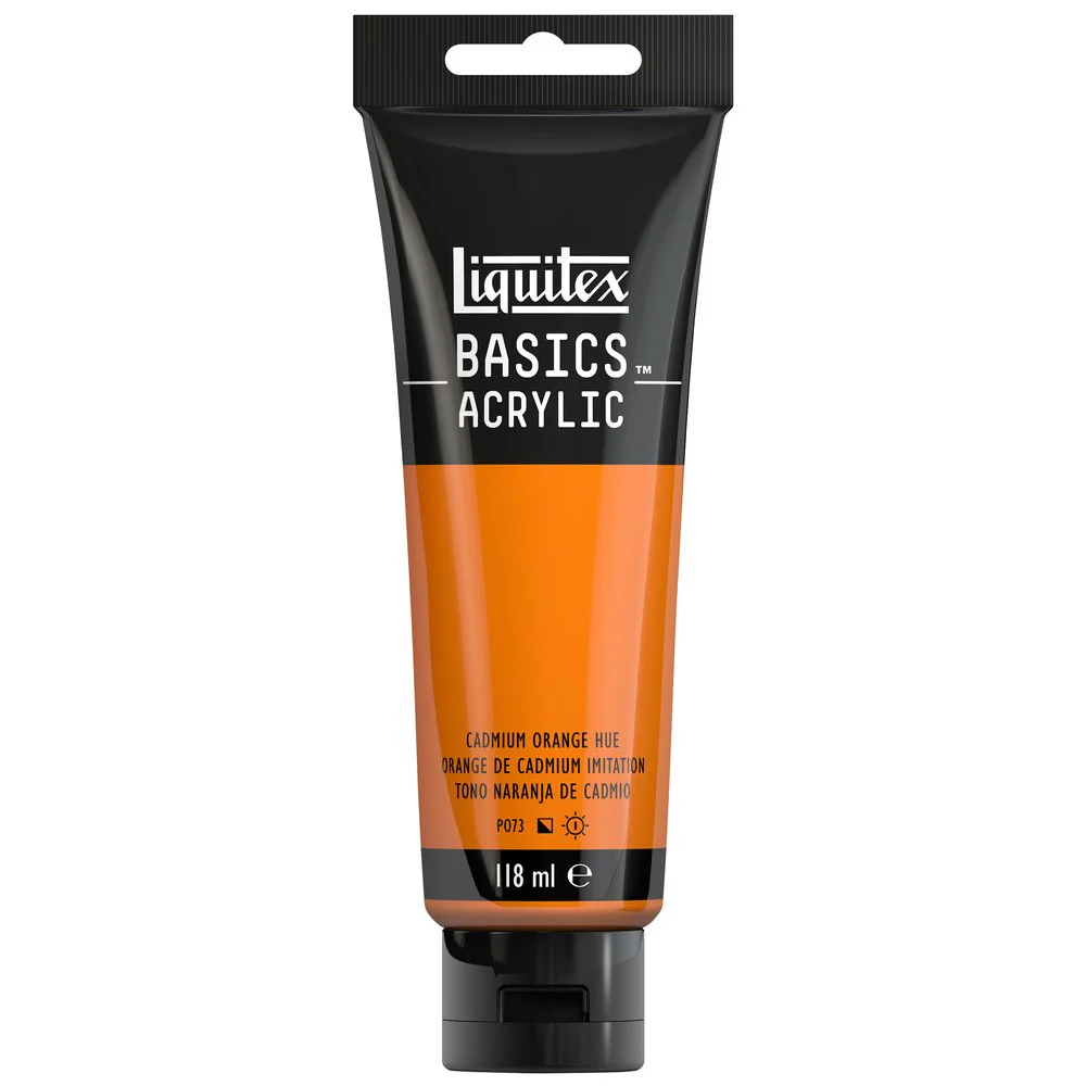 Basics Acrylic Color - Cadmium Orange Hue - Image 3