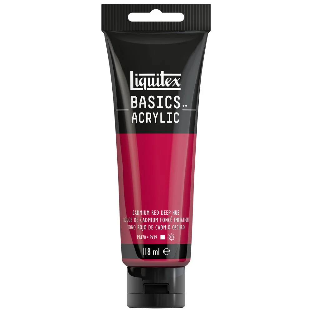Basics Acrylic Color - Cadmium Red Deep Hue - Image 3