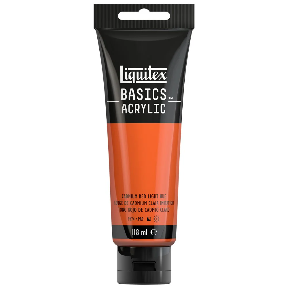 Basics Acrylic Color - Cadmium Red Light Hue - Image 3