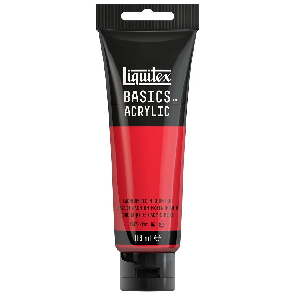 Basics Acrylic Color - Cadmium Red Medium Hue - Image 3