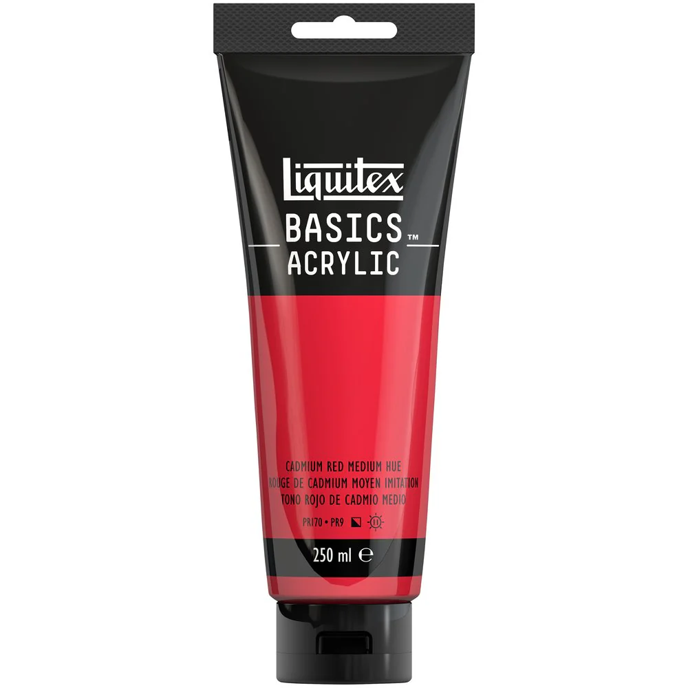Basics Acrylic Color - Cadmium Red Medium Hue - Image 4
