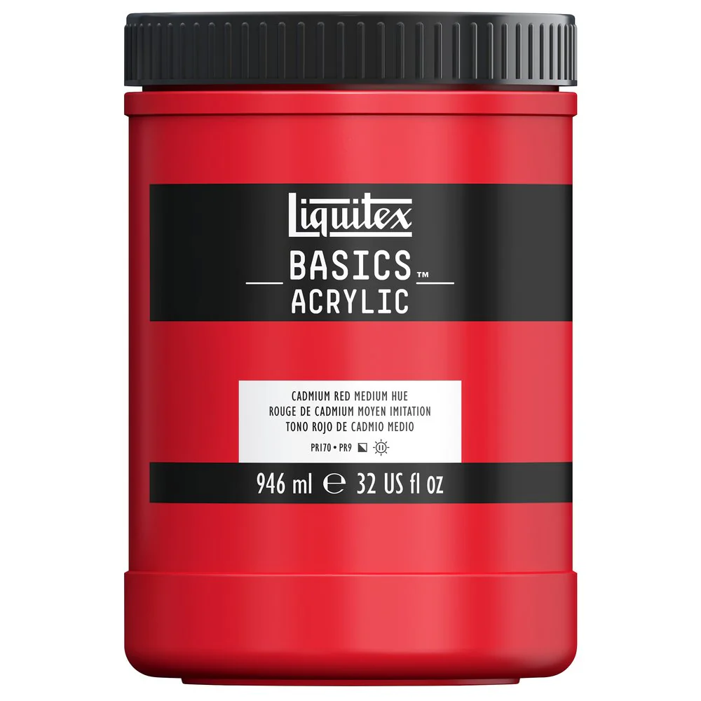 Basics Acrylic Color - Cadmium Red Medium Hue - Image 6