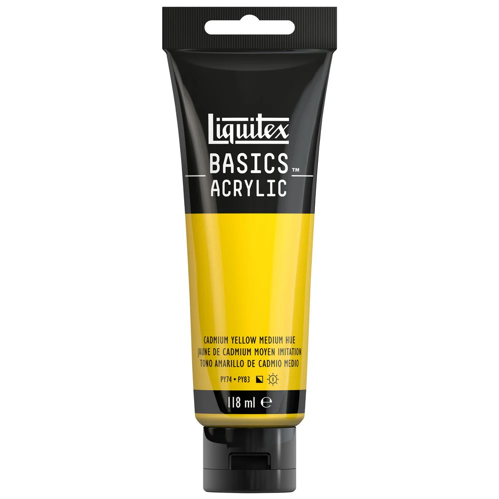 Basics Acrylic Color - Cadmium Yellow Medium Hue - Image 3