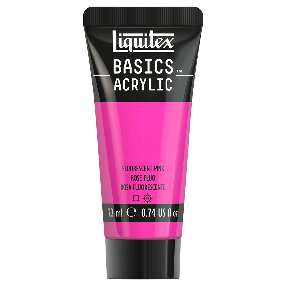 Basics Acrylic Color - Fluorescent Pink - Image 2