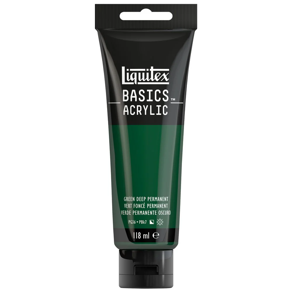Basics Acrylic Color - Green Deep Permanent - Image 3