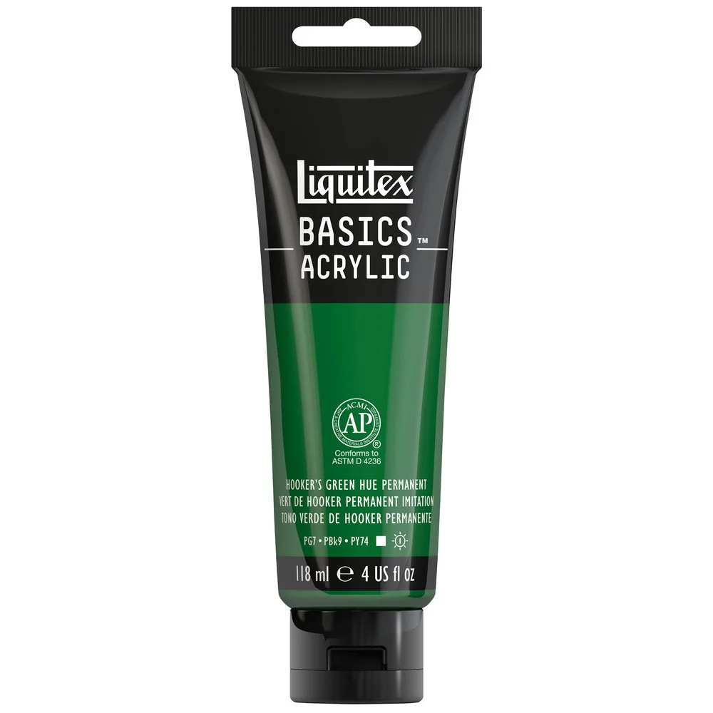 Basics Acrylic Color - Hooker’s Green Hue Permanent - Image 3