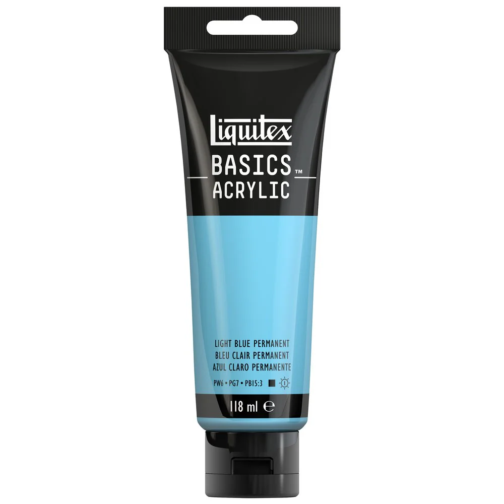 Basics Acrylic Color - Light Blue Permanent - Image 3