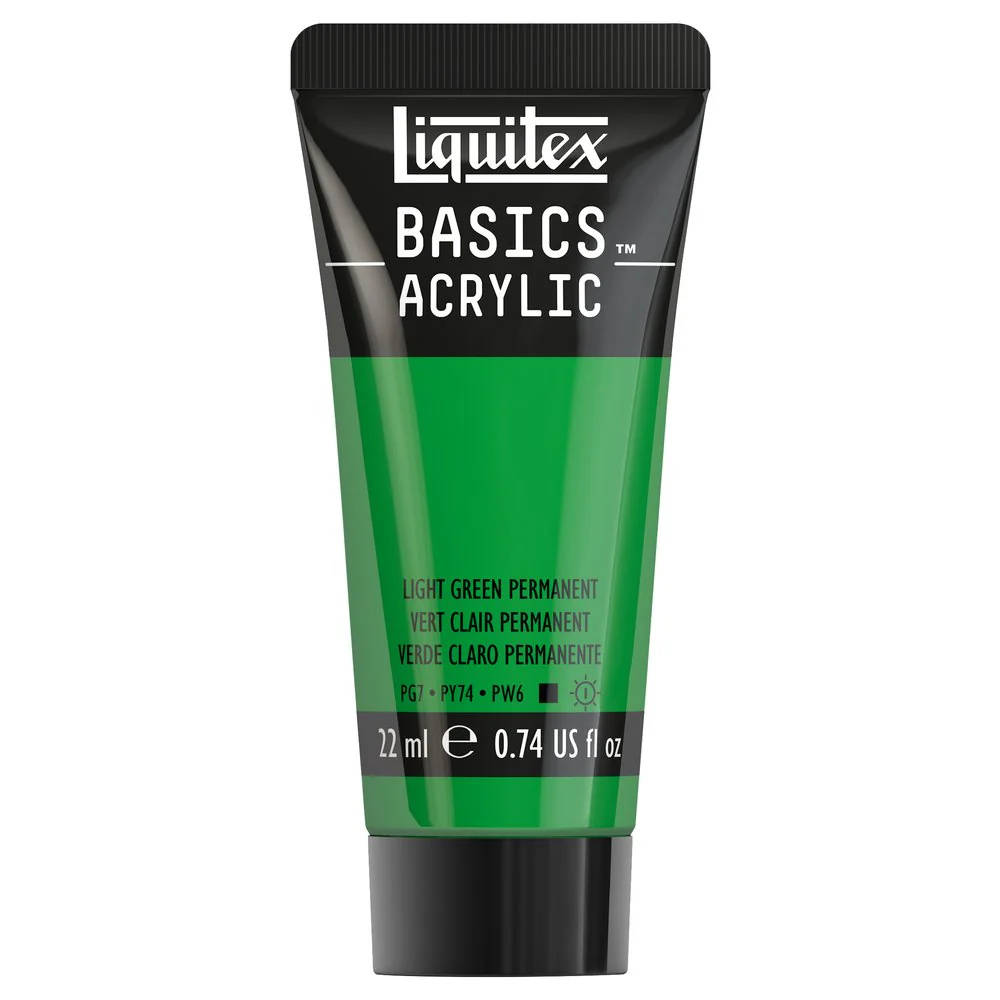 Basics Acrylic Color - Light Green Permanent - Image 2