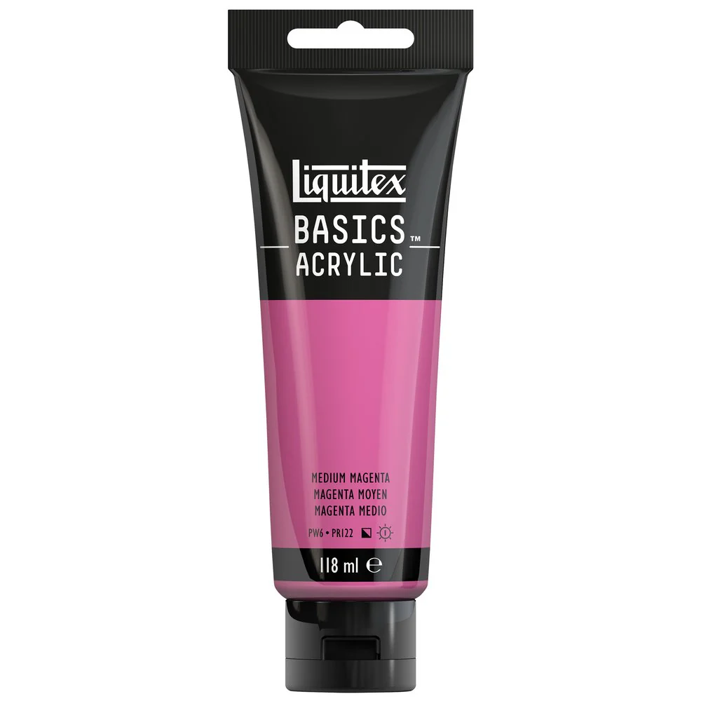 Basics Acrylic Color - Medium Magenta - Image 3