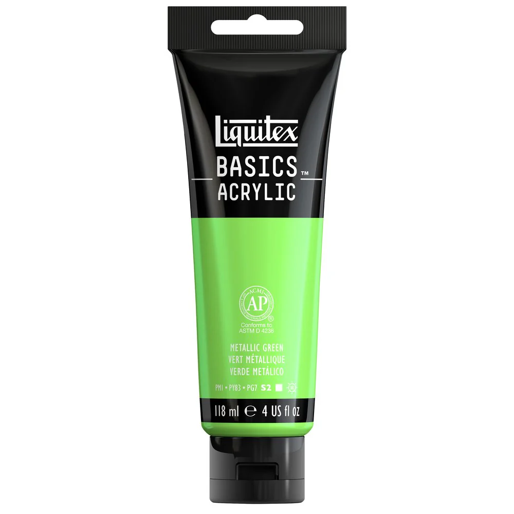 Basics Acrylic Color - Metallic Green - Image 3