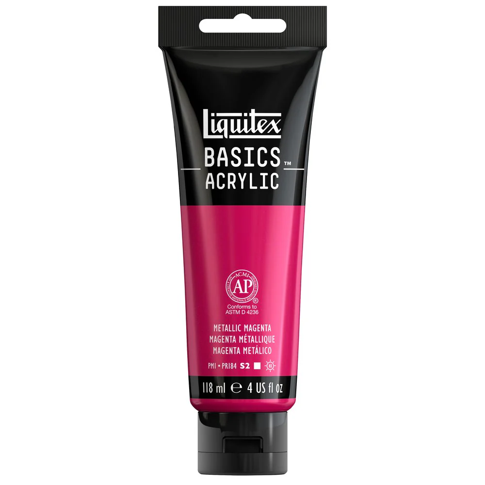 Basics Acrylic Color - Metallic Magenta - Image 3