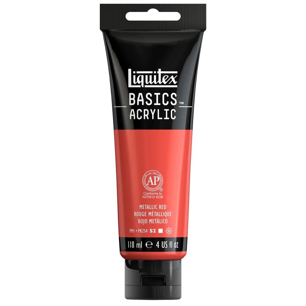 Basics Acrylic Color - Metallic Red - Image 3