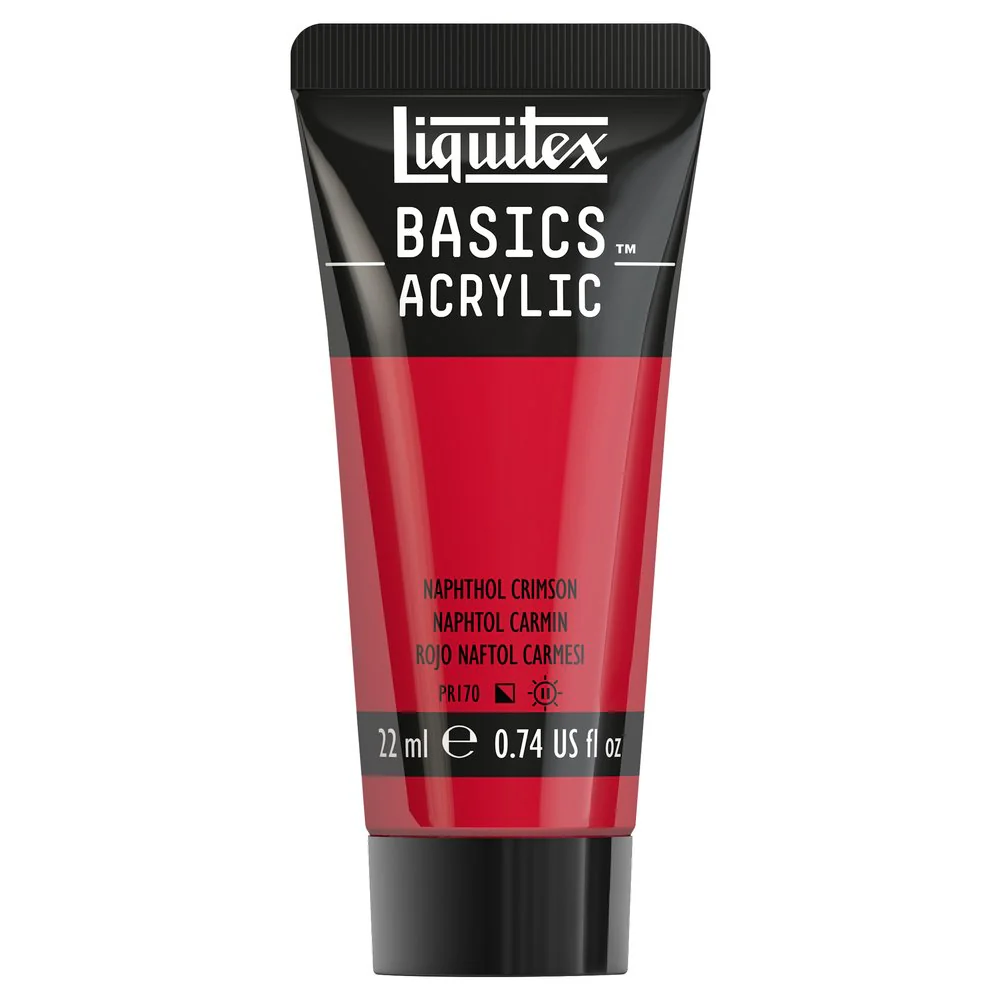 Basics Acrylic Color - Naphthol Crimson - Image 3