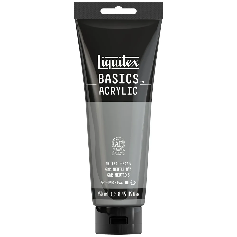 Basics Acrylic Color - Neutral Gray 5 - Image 3