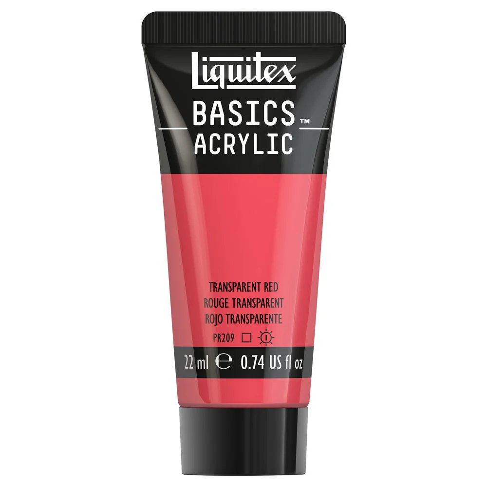 Basics Acrylic Color - Transparent Red - Image 2