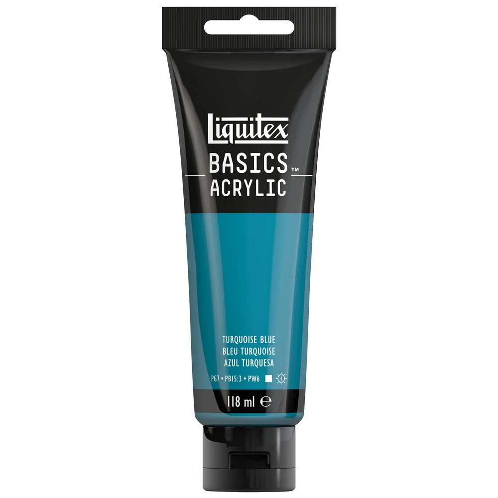 Basics Acrylic Color - Turquoise Blue - Image 3