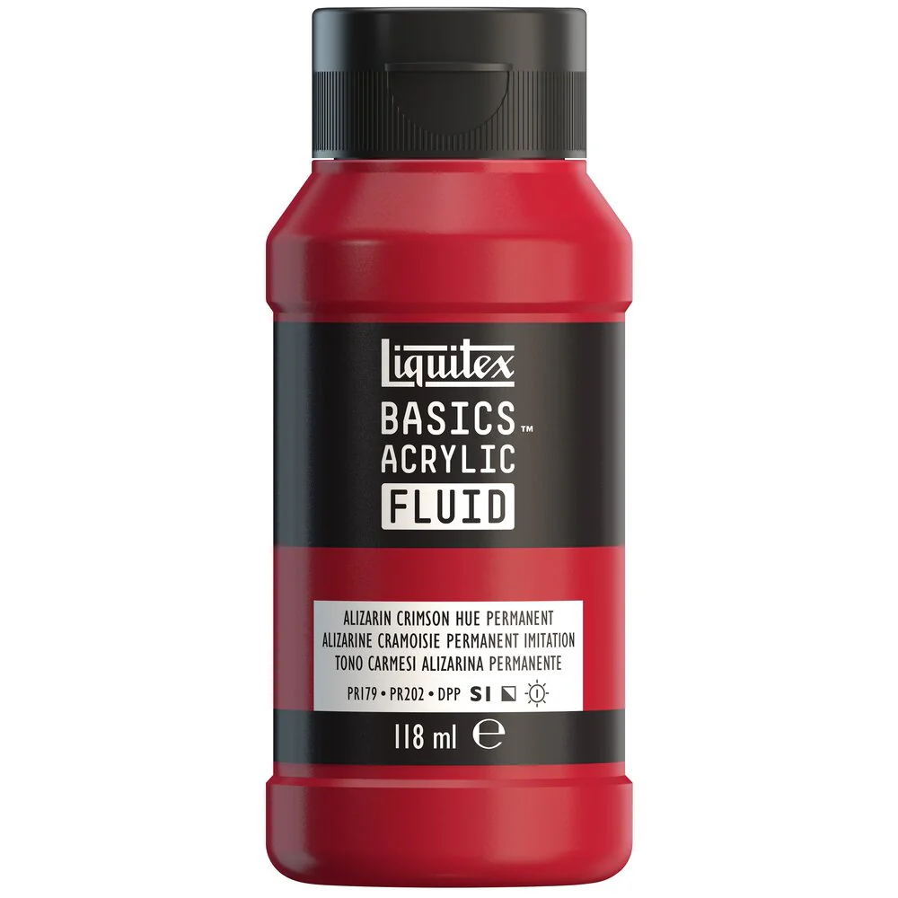 Basics Acrylic Fluid Color - Alizarin Crimson Hue Permanent - Image 2