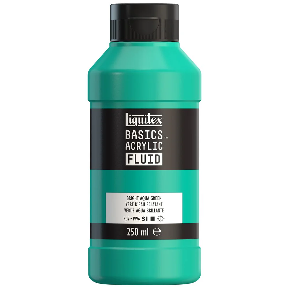 Basics Acrylic Fluid Color - Bright Aqua Green - Image 3