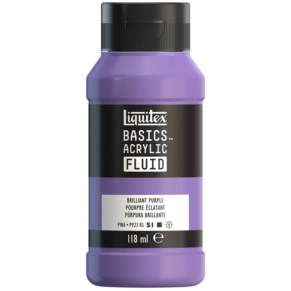 Basics Acrylic Fluid Color - Brilliant Purple - Image 2
