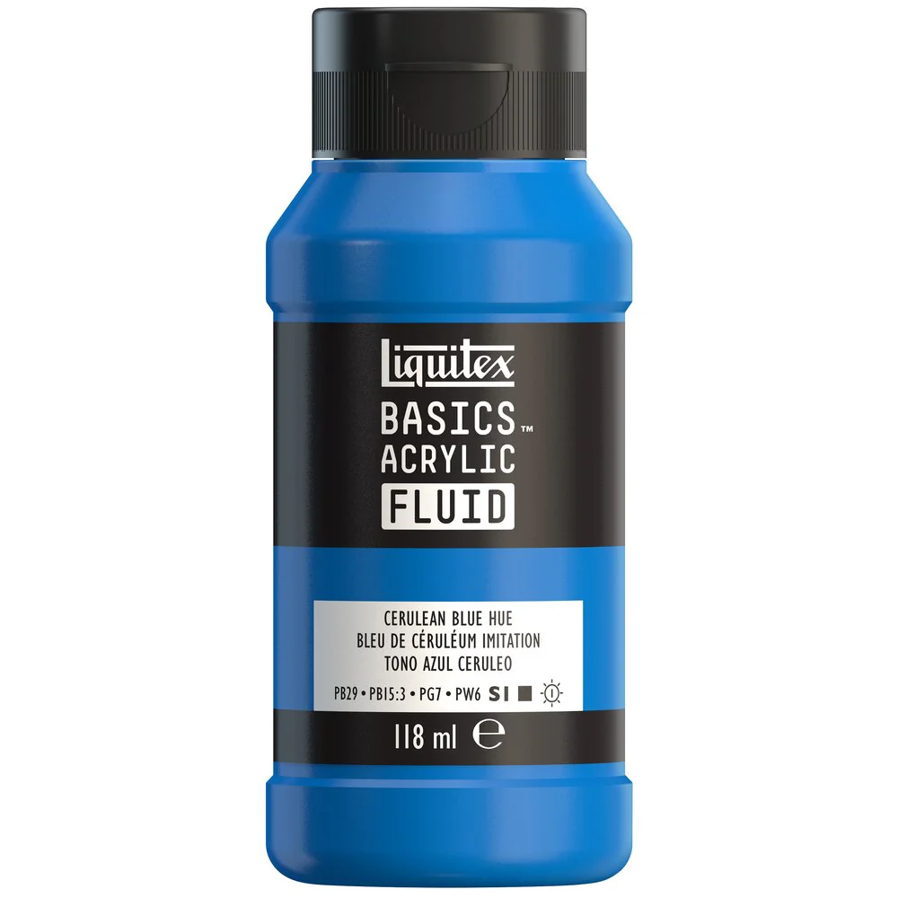Basics Acrylic Fluid Color - Cerulean Blue Hue - Image 2