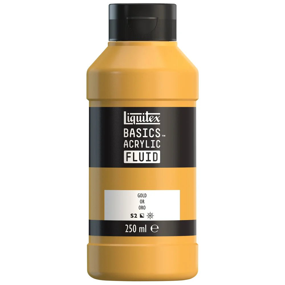 Basics Acrylic Fluid Color - Gold - Image 3