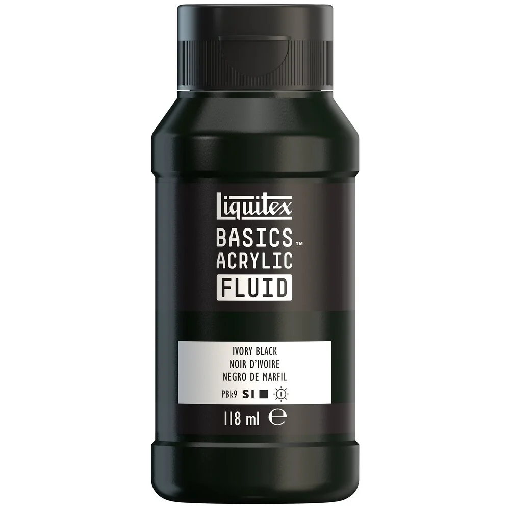 Basics Acrylic Fluid Color - Ivory Black - Image 2