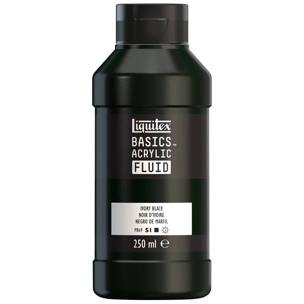 Basics Acrylic Fluid Color - Ivory Black - Image 3