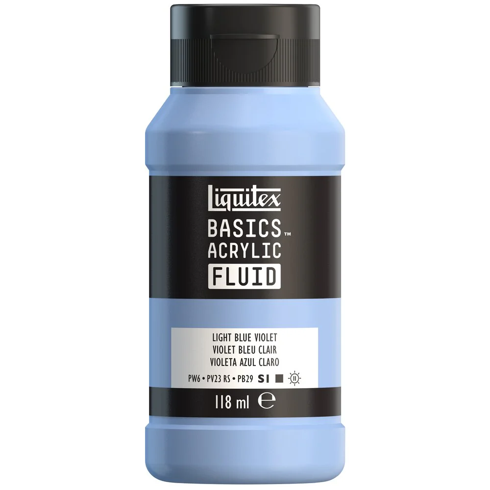 Basics Acrylic Fluid Color - Light Blue Violet - Image 2