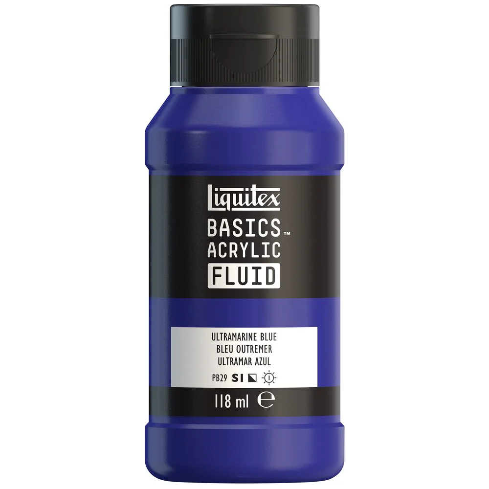 Basics Acrylic Fluid Color - Ultramarine Blue - Image 2