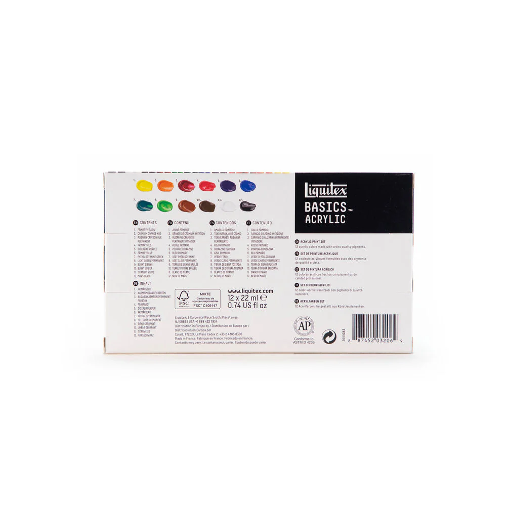 Basics Acrylic Set - 12x22ml - Image 6