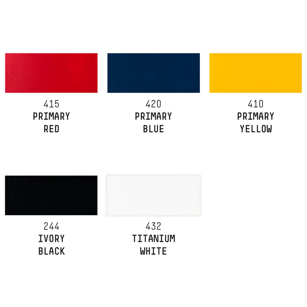 Basics Acrylic Set - 4x75ml, 118ml White - Essentials - Image 3