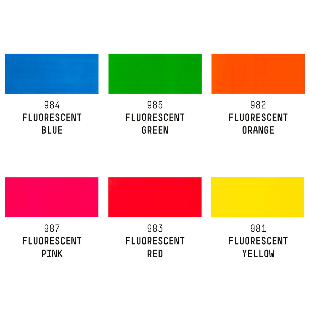 Basics Acrylic Set - 6x22ml - Fluorescents - Image 3