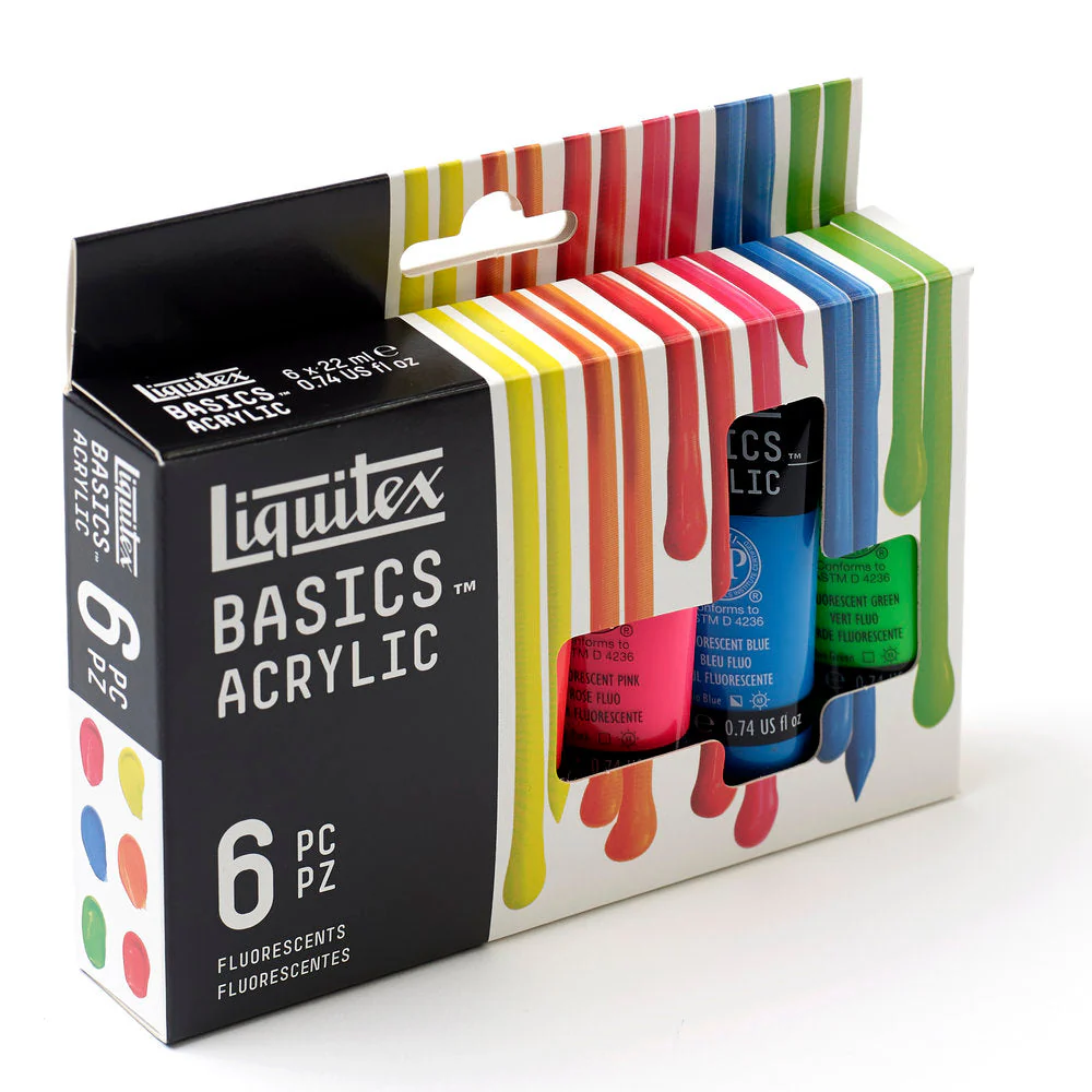 Basics Acrylic Set - 6x22ml - Fluorescents - Image 5