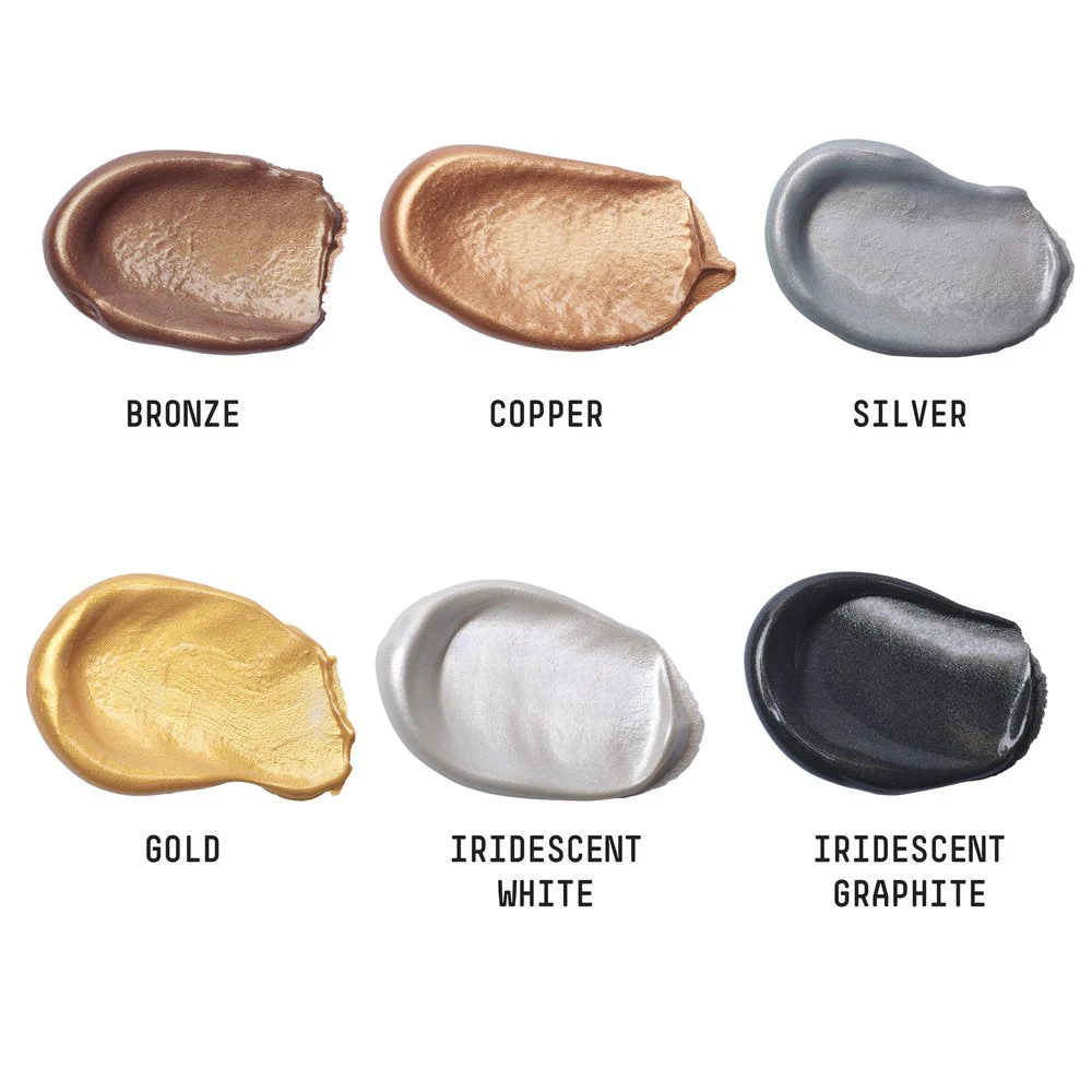 Basics Acrylic Set - 6x22ml - Metallics & Iridescents - Image 3