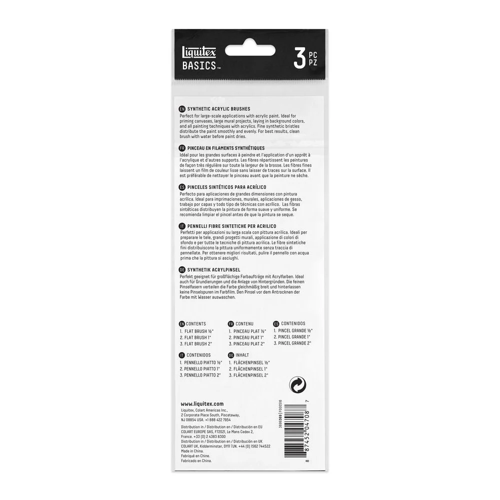 Basics Brush Synthetic Hair Set - 3 Pack - Image 3