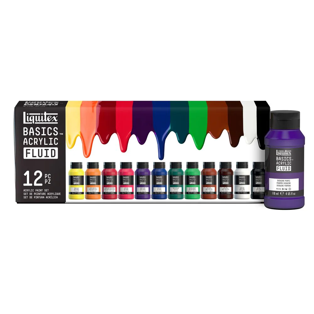 Basics Fluid Acrylic Set 12X118ml - Image 3