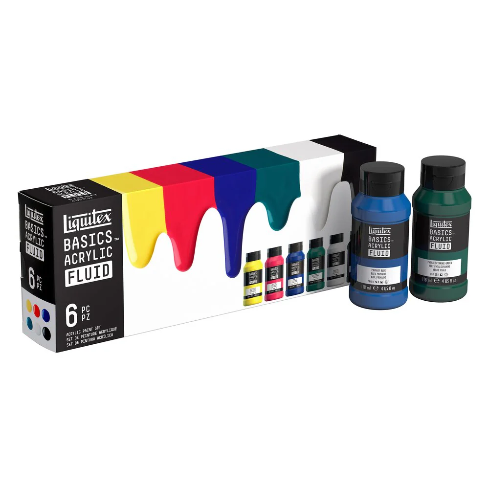 Basics Fluid Acrylic Set 6X118ml - Image 4