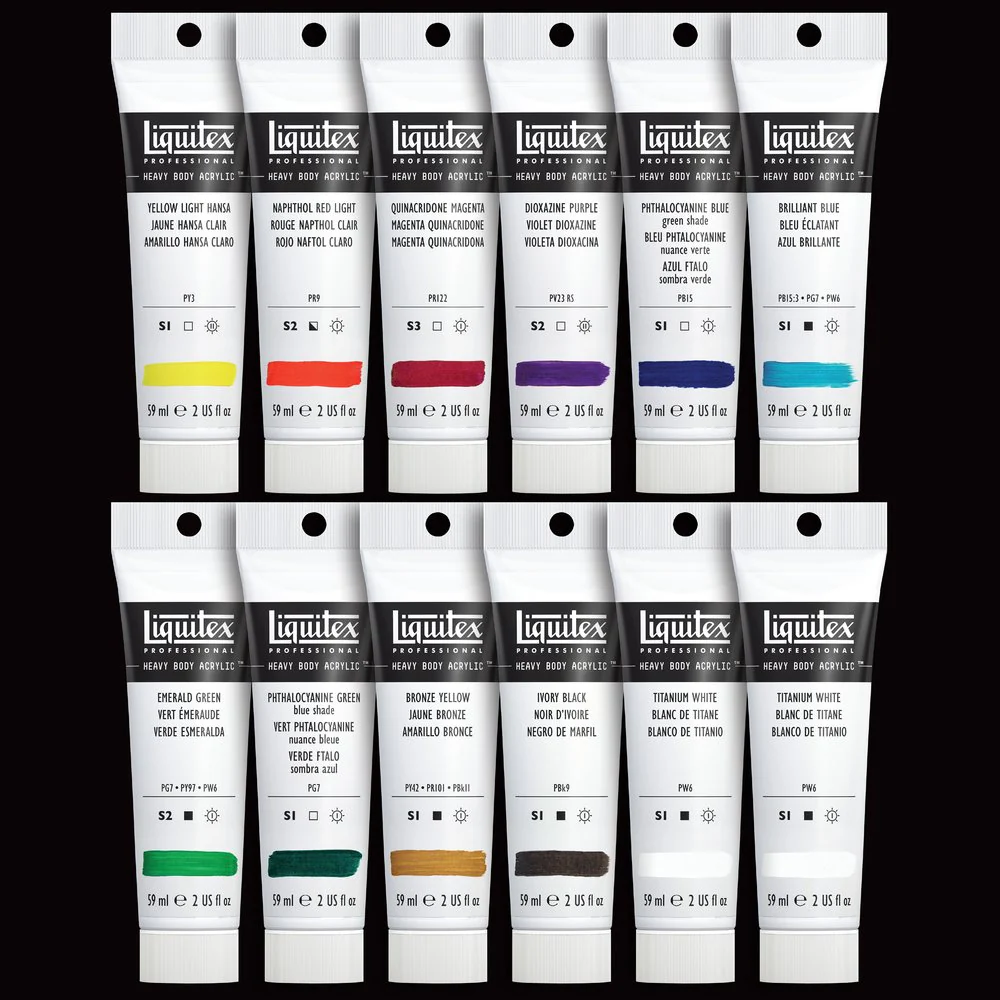 Heavy Body Acrylic Set - 12x59ml - Classics - Image 3