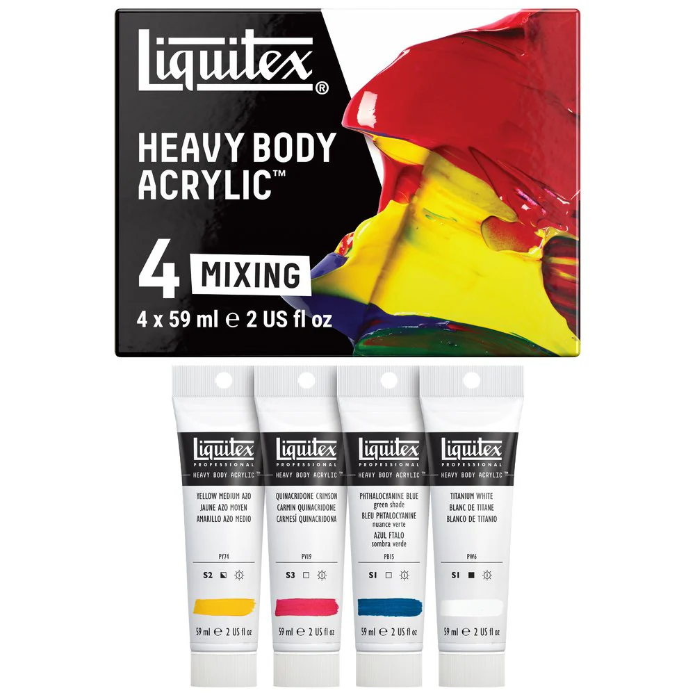 Heavy Body Acrylic Set - 4x59ml - Mixing